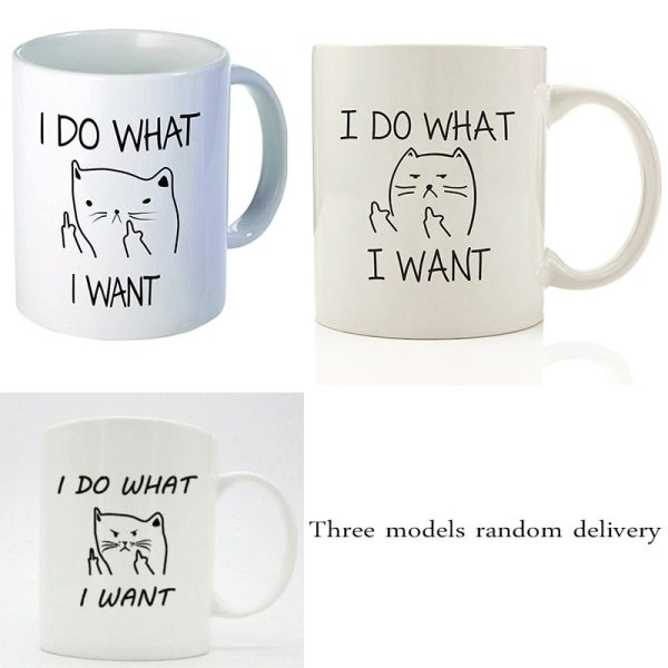 Cat Funny Mugs (I DO WHAT I WANT Middle Finger) Online Hot Sale