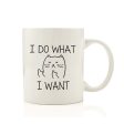 Cat Funny Mugs (I DO WHAT I WANT Middle Finger) Online Hot Sale