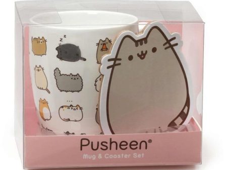 Pusheen: Kitties 12 oz. Mug and Coaster Set Discount