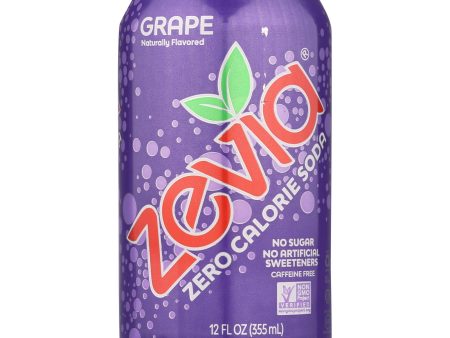 Zevia - Soda Grape Zero Calorie Can - Case Of 4-6 12 Fluid Ounces For Discount