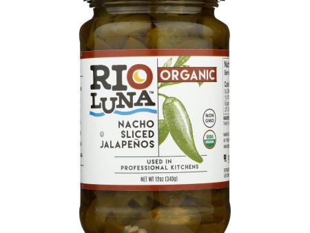 Rio Luna Organic Nacho Sliced Jalapenos - Case Of 12 - 12 Oz Sale