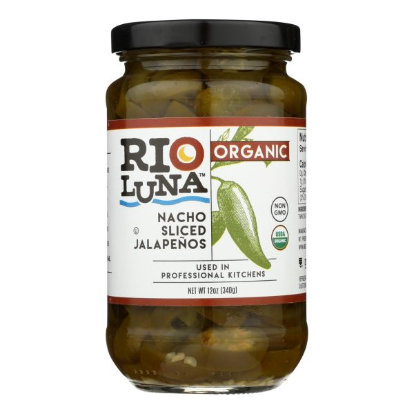 Rio Luna Organic Nacho Sliced Jalapenos - Case Of 12 - 12 Oz Sale