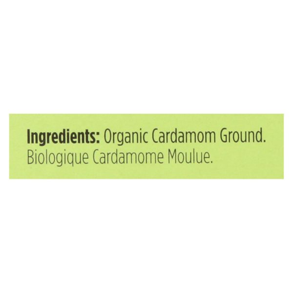 Spicely Organics - Organic Cardamom - Ground - Case Of 6 - 0.4 Oz. Supply