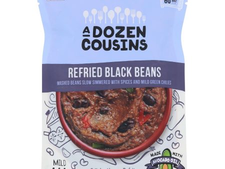 A Dozen Cousins - Black Beans Refried - Case Of 6-10 Oz Supply