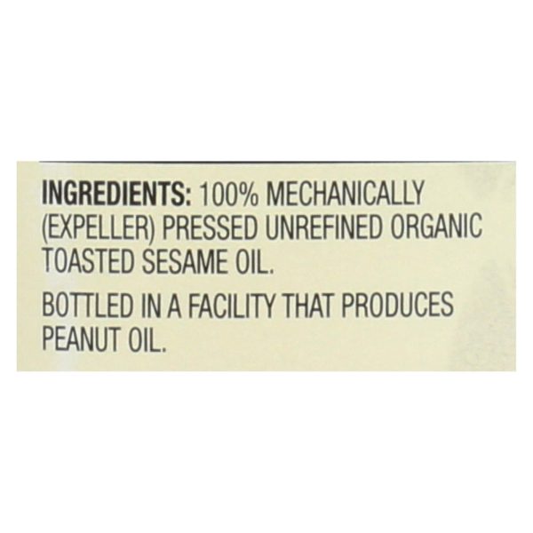 Spectrum Naturals Organic Unrefined Toasted Sesame Oil - Case Of 6 - 8 Fl Oz. Online