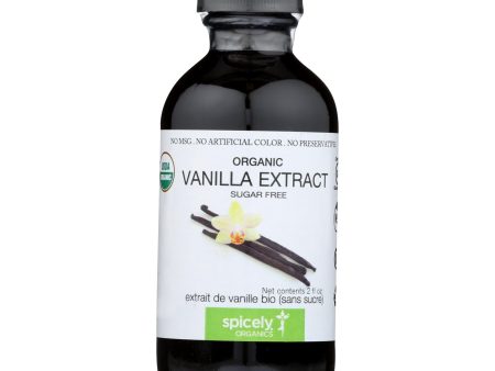 Spicely Organics - Organic Extract - Vanilla - Case Of 6 - 2 Fl Oz. Fashion