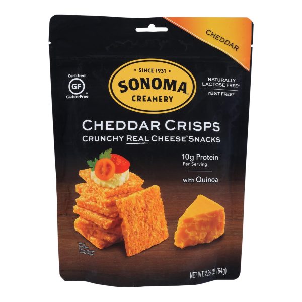 Sonoma Creamery Cheddar Crisps  - Case Of 12 - 2.25 Oz Supply