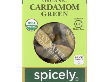 Spicely Organics - Organic Cardamom Pods - Green - Case Of 6 - 0.2 Oz. Online Sale