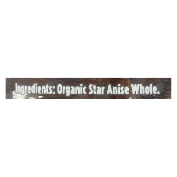 Spicely Organics - Organic Anise Star - Whole - Case Of 3 - 0.5 Oz. For Sale