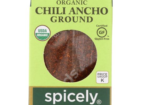 Spicely Organics - Organic Ancho Chili - Ground - Case Of 6 - 0.45 Oz. Hot on Sale