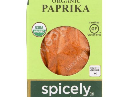 Spicely Organics - Organic Paprika - Case Of 6 - 0.45 Oz. Supply