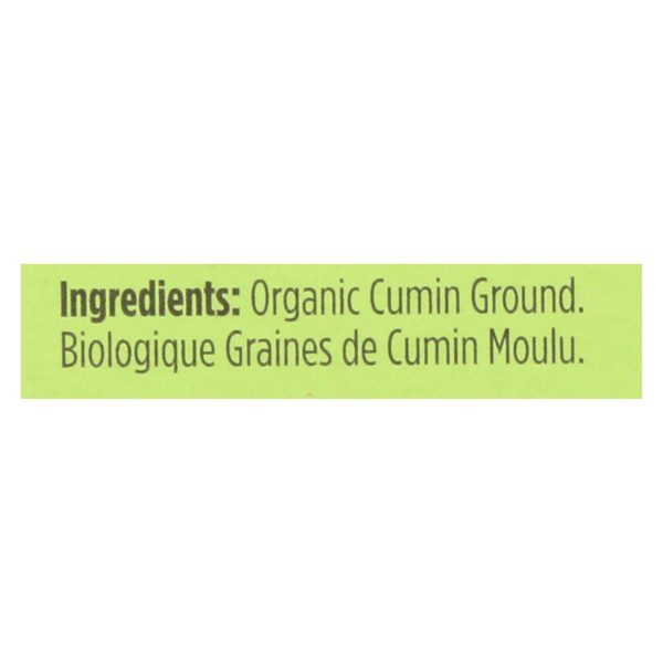 Spicely Organics - Organic Cumin - Ground - Case Of 6 - 0.45 Oz. For Sale