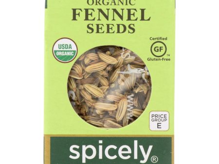 Spicely Organics - Organic Fennel Seed - Case Of 6 - 0.3 Oz. Online now