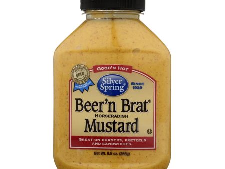 Silver Spring Squeeze - Mustard - Beer Brat - Case Of 9 - 9.5 Oz Online now