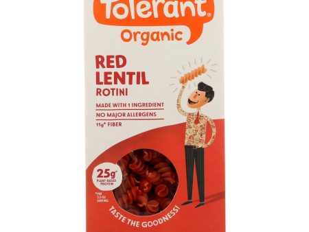 Tolerant Organic Pasta - Red Lentil Rotini - Case Of 6 - 8 Oz Cheap