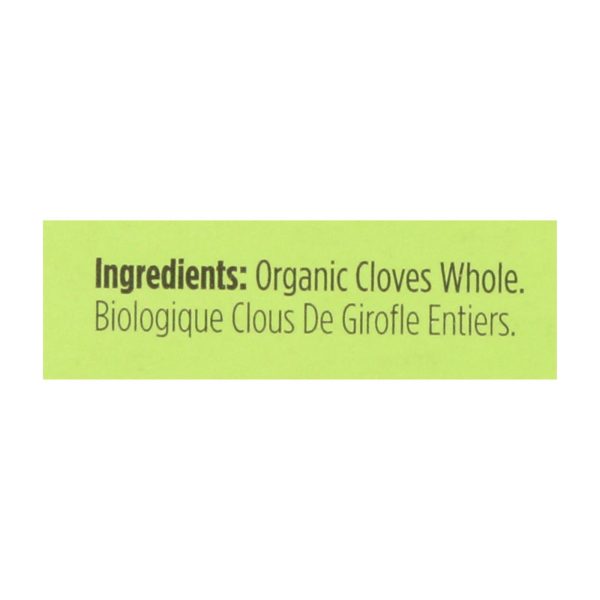 Spicely Organics - Organic Cloves - Whole - Case Of 6 - 0.15 Oz. Online