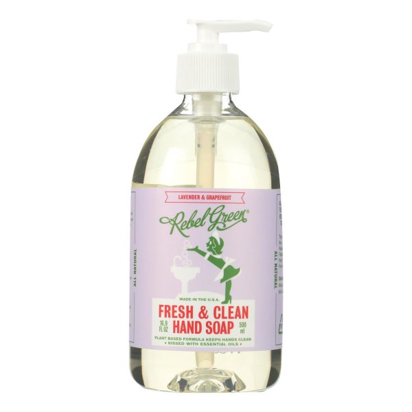 Rebel Green Hand Soap - Lavender - Case Of 4 - 16.9 Fl Oz Supply