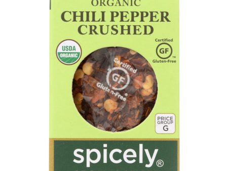 Spicely Organics - Organic Chili Pepper - Crushed - Case Of 6 - 0.3 Oz. Online now