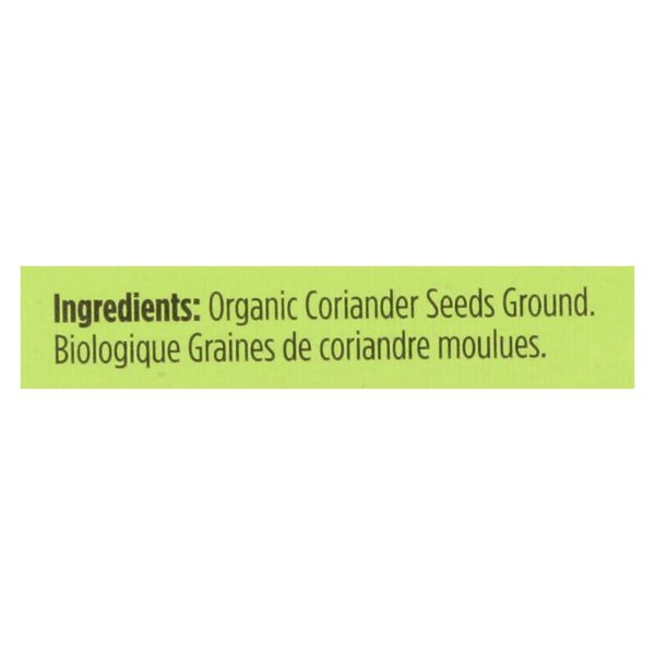 Spicely Organics - Organic Coriander - Ground - Case Of 6 - 0.45 Oz. Sale