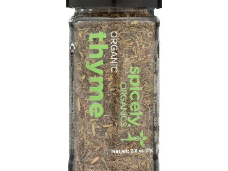 Spicely Organics - Organic Thyme - Case Of 3 - 0.6 Oz. Supply