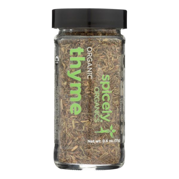 Spicely Organics - Organic Thyme - Case Of 3 - 0.6 Oz. Supply