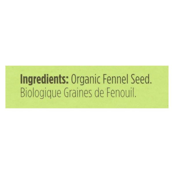 Spicely Organics - Organic Fennel Seed - Case Of 6 - 0.3 Oz. Online now