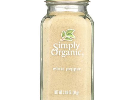 Simply Organic White Pepper - Case Of 6 - 2.86 Oz. Supply