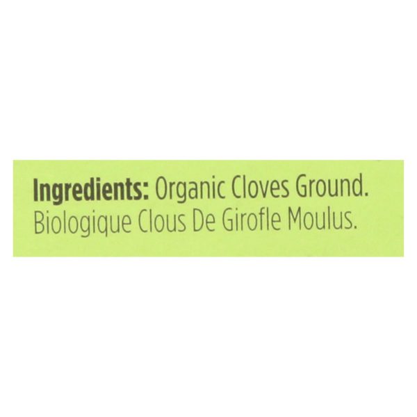 Spicely Organics - Organic Cloves - Ground - Case Of 6 - 0.4 Oz. For Discount