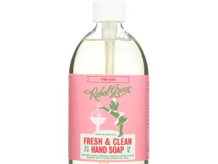 Rebel Green - Fresh And Clean Liquid Hand Soap - Pink Lilac - Case Of 4 - 16.9 Fl Oz. Sale