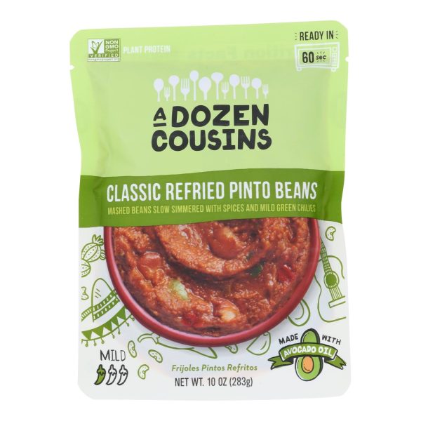 A Dozen Cousins - Beans Refried Pinto Classic - Case Of 6-10 Oz Cheap