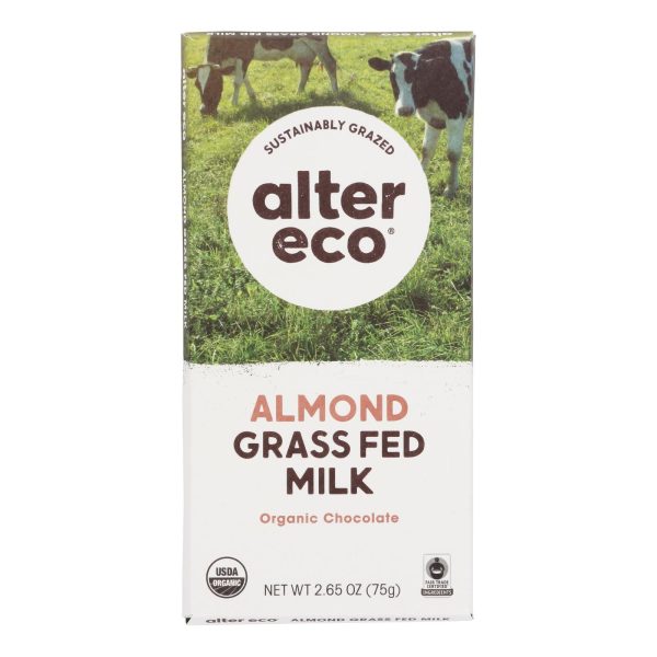 Alter Eco - Chocolate Bar Salted Almnd - Case Of 12-2.65 Oz Sale