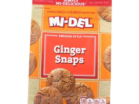 Midel Cookies - Ginger Snaps - Case Of 8 - 10 Oz on Sale