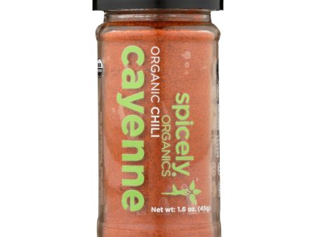 Spicely Organics - Organic Cayenne Pepper - Case Of 3 - 1.6 Oz. Online Sale