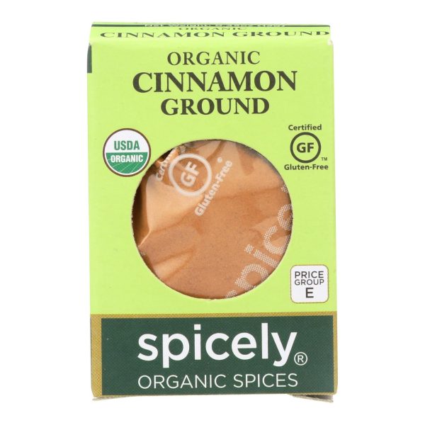 Spicely Organics - Organic Cinnamon - Ground - Case Of 6 - 0.45 Oz. Supply