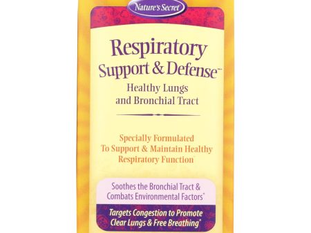 Nature s Secret Respiratory Cleanse And Defense - 60 Tablets Online Sale