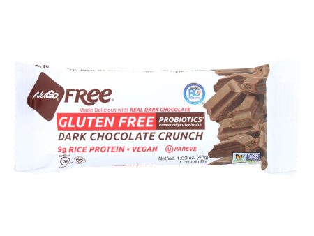 Nugo Nutrition Bar - Gluten Free Dark Chocolate Crunch - Case Of 12 - 45 Grams For Cheap