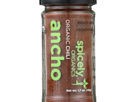 Spicely Organics - Organic Org Chili Ancho Ground - Case Of 3 - 1.7 Oz. Supply