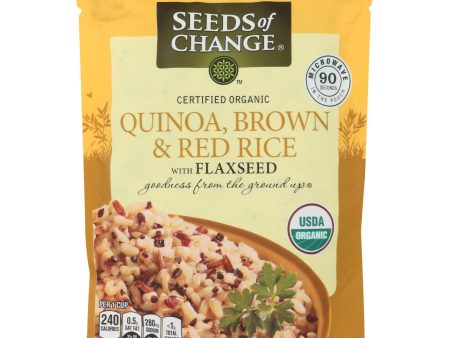 Seeds Of Change Organic Quinoa Brown And Red Rice With Flaxseed - Case Of 12 - 8.5 Oz Fashion