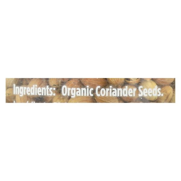 Spicely Organics - Organic Coriander Seeds - Case Of 3 - 0.7 Oz. Cheap