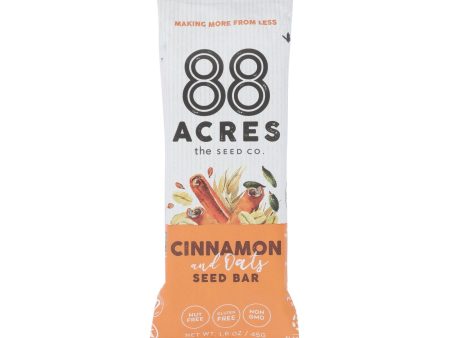 88 Acres - Seed Bars - Oats And Cinnamon - Case Of 9 - 1.6 Oz. For Cheap