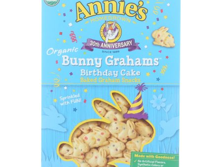 Annie s Organic Birthday Cake Bunny Grahams - Case Of 12 - 7.5 Oz Cheap