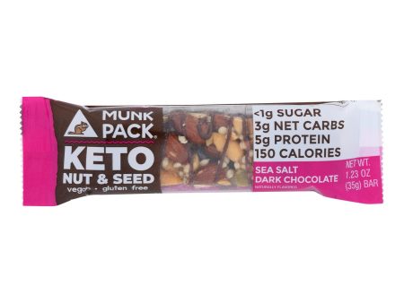 Munk Pack - Keto Nt&sd Sea Salt Dark Chocolate - Case Of 12 - 1.23 Oz Online