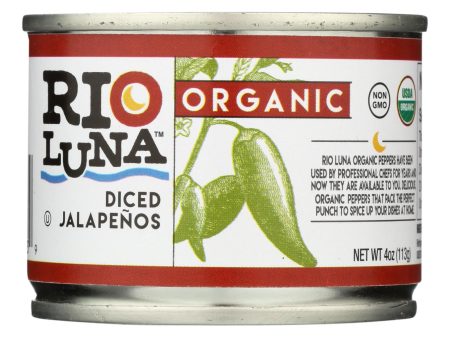 Rio Luna Organic Diced Jalapenos - Case Of 12 - 4 Oz Sale