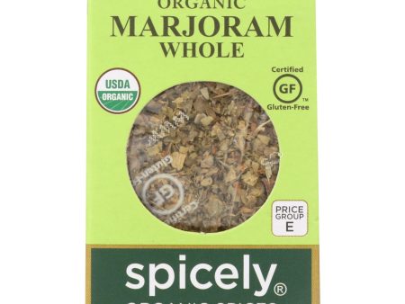 Spicely Organics - Organic Marjoram - Whole - Case Of 6 - 0.1 Oz. Sale