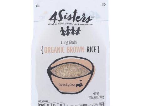 4 Sisters - Rice Og2 Brown Long Grain - Cs Of 6-2 Lb For Discount