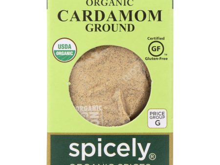 Spicely Organics - Organic Cardamom - Ground - Case Of 6 - 0.4 Oz. Supply