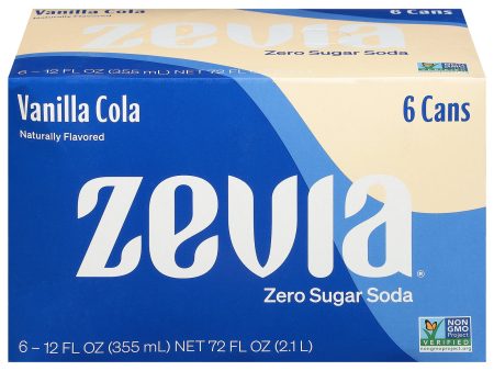 Zevia - Soda Vanilla Cola - Case Of 4-6 12 Fluid Ounces Online Hot Sale