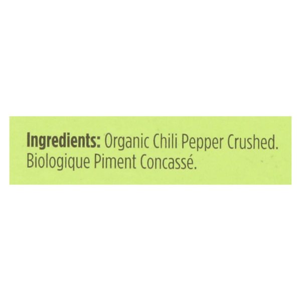 Spicely Organics - Organic Chili Pepper - Crushed - Case Of 6 - 0.3 Oz. Online now