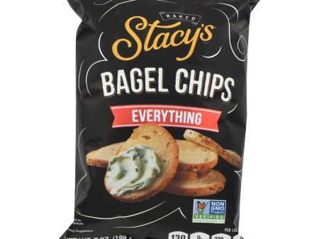 Stacy s Pita Chips Bagel Chips - Everything - Case Of 12 - 7 Oz Supply