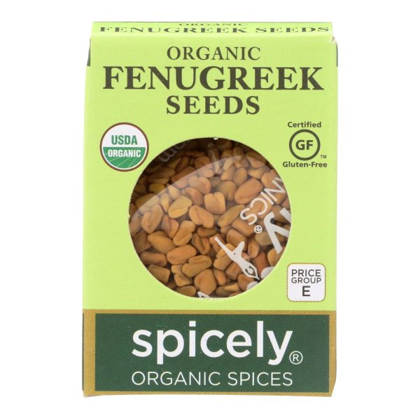 Spicely Organics - Organic Fenugreek Seeds - Case Of 6 - 0.45 Oz. Online